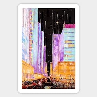 Manhattan at Night Sticker